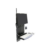 Ergotron kit de montage - profil bas - pour écran LCD/clavier/souris - zone à fort trafic - noir