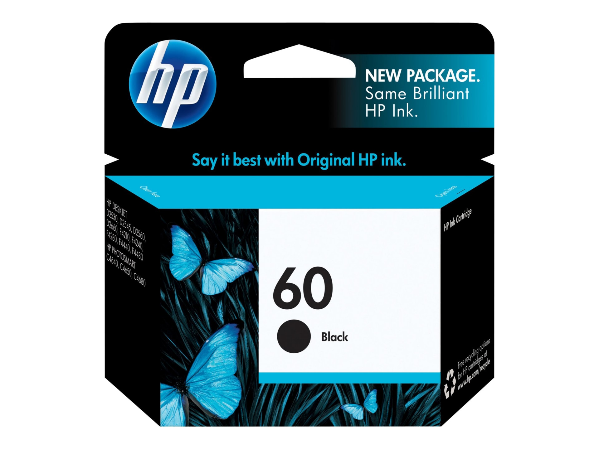 HP 60 Original Ink Cartridge - Single Pack