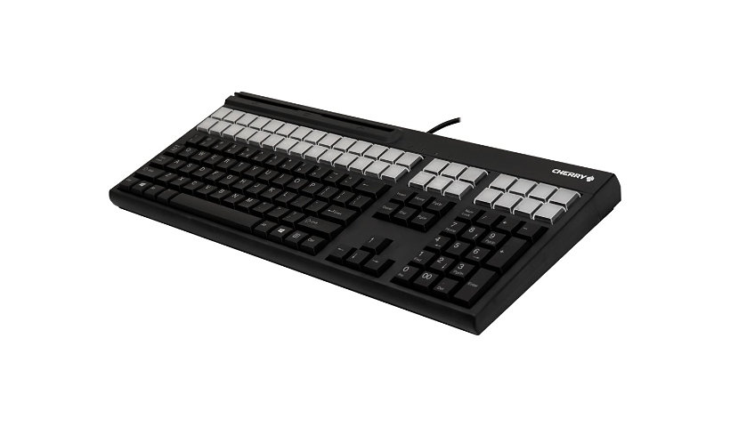 CHERRY LPOS G86-71410 - keyboard - with magnetic card reader - QWERTY - US - black