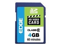 EDGE SDHC HD Video Cards - flash memory card - 4 GB - SDHC