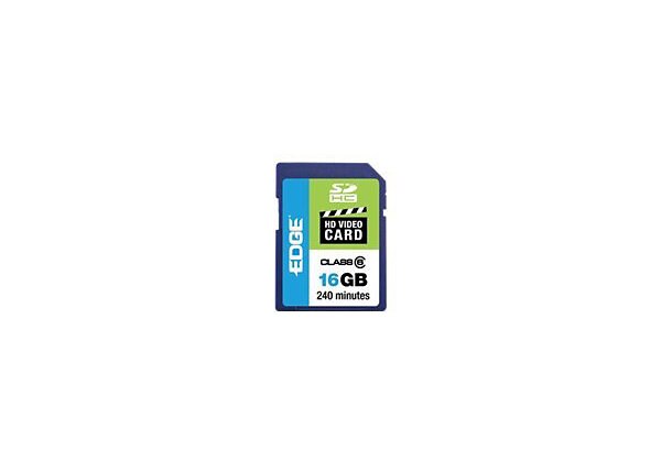 EDGE SDHC HD Video Cards - flash memory card - 16 GB - SDHC