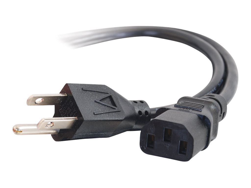 C2G 6ft Shielded Universal Power Cord - 18 AWG - NEMA 5-15P to IEC320C13