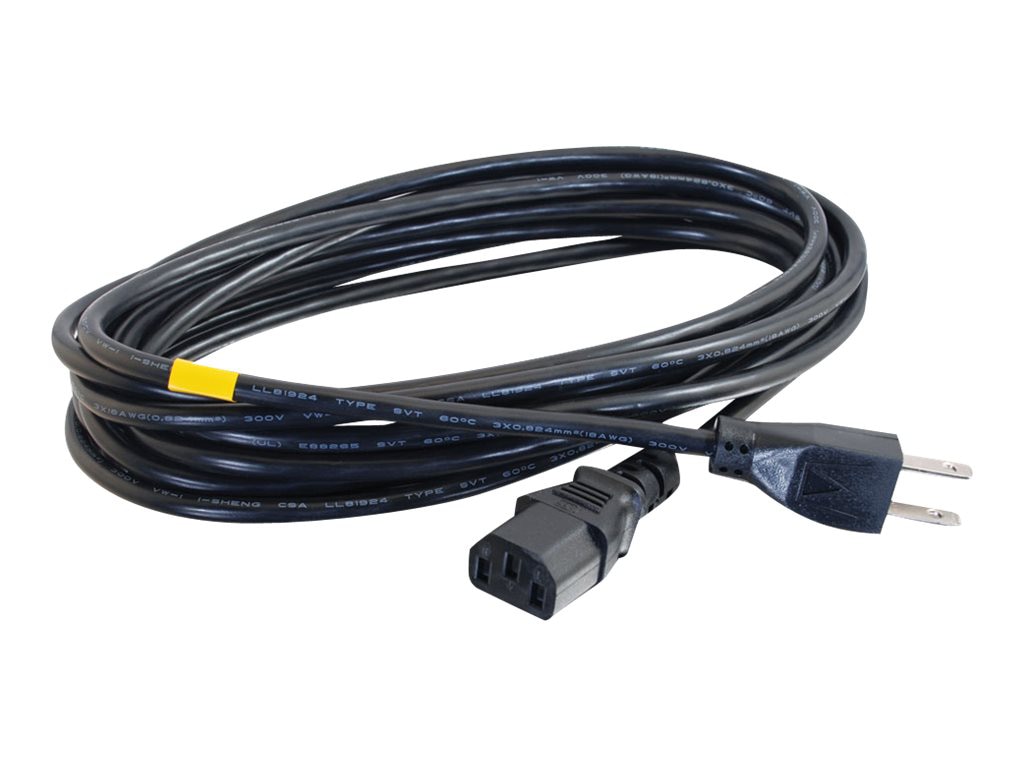 Thumbnail 2 of 4 for C2G 6ft Shielded Universal Power Cord - 18 AWG - NEMA 5-15P to IEC320C13