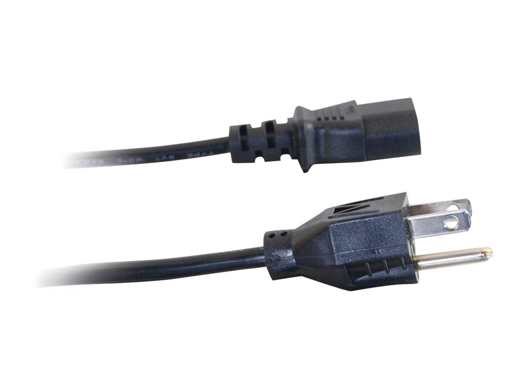 Thumbnail 3 of 4 for C2G 6ft Shielded Universal Power Cord - 18 AWG - NEMA 5-15P to IEC320C13