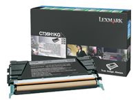 Thumbnail 3 of 3 for Lexmark C736H1KG - High Yield - black - original - toner cartridge - LCCP, LRP