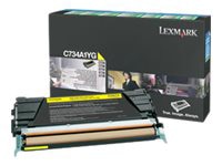 Thumbnail 2 of 3 for Lexmark C736H1YG - High Yield - yellow - original - toner cartridge - LCCP, LRP