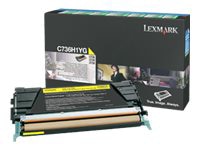 Thumbnail 3 of 3 for Lexmark C736H1YG - High Yield - yellow - original - toner cartridge - LCCP, LRP