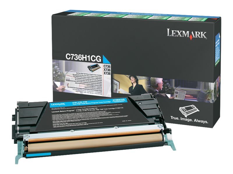 Lexmark C736H1CG - High Yield - cyan - original - toner cartridge - LCCP, LRP