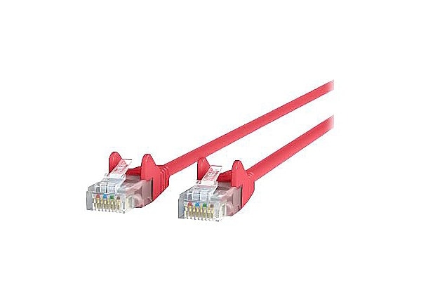 Belkin Cat6 3ft Red Ethernet Patch Cable, UTP, 24 AWG, Snagless, Molded, RJ45, M/M, 3'