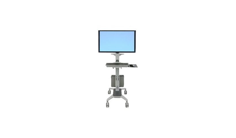 Ergotron Neo-Flex WideView WorkSpace cart - for flat panel / keyboard / mouse / CPU - two-tone gray