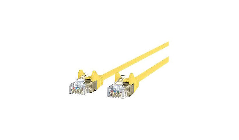 Belkin Cat6 5ft Yellow Ethernet Patch Cable, UTP, 24 AWG, Snagless, Molded, RJ45, M/M, 5'
