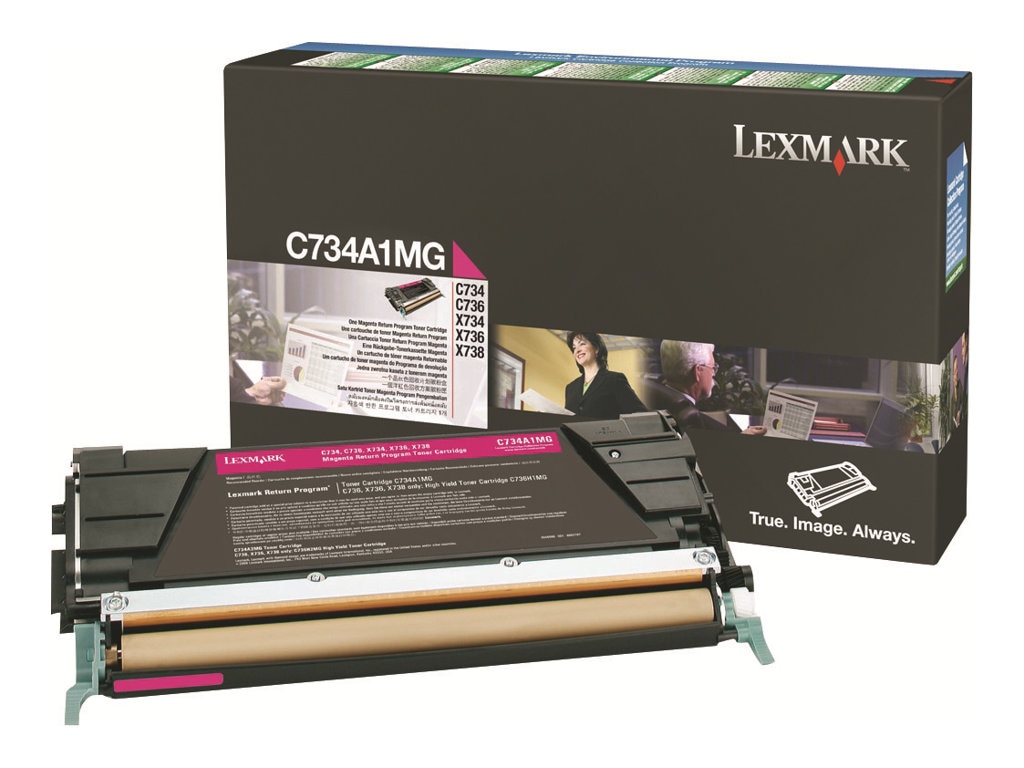Lexmark C734A1MG - magenta - original - toner cartridge - LCCP, LRP