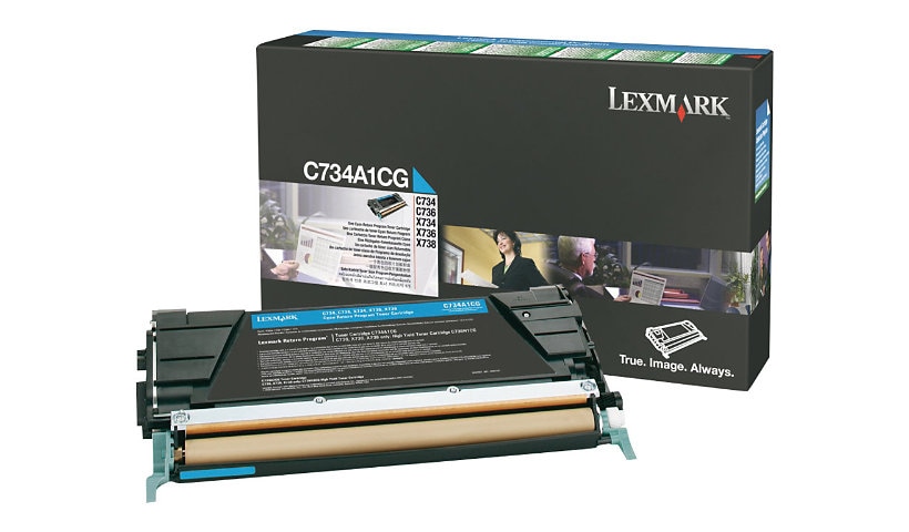 Lexmark - cyan - original - toner cartridge - LCCP, LRP