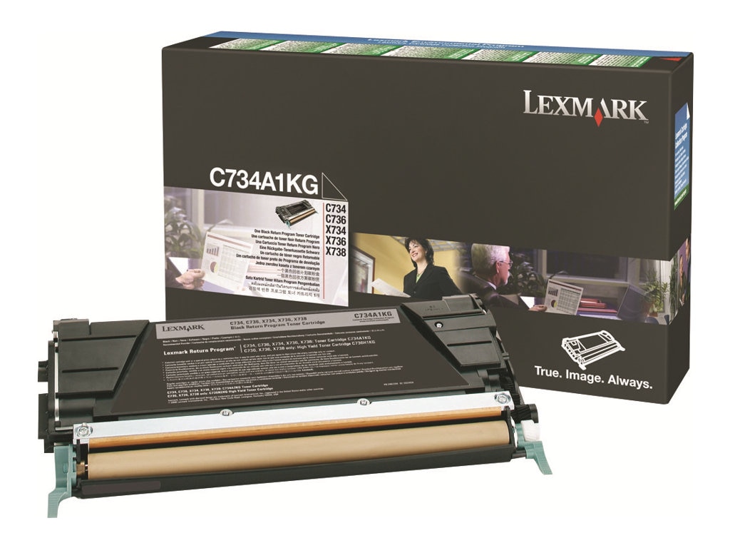 Lexmark C734A1KG - black - original - toner cartridge - LCCP, LRP