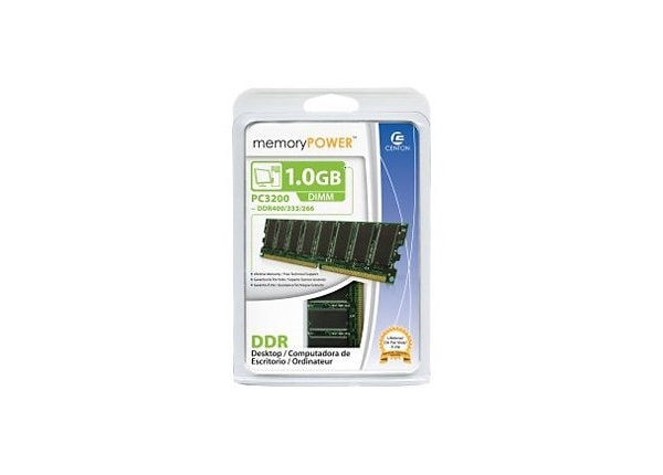 Centon memoryPOWER - DDR - 1 GB - DIMM 184-pin - unbuffered