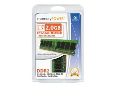 Centon memoryPOWER - DDR2 - 2 GB - DIMM 240-pin - unbuffered