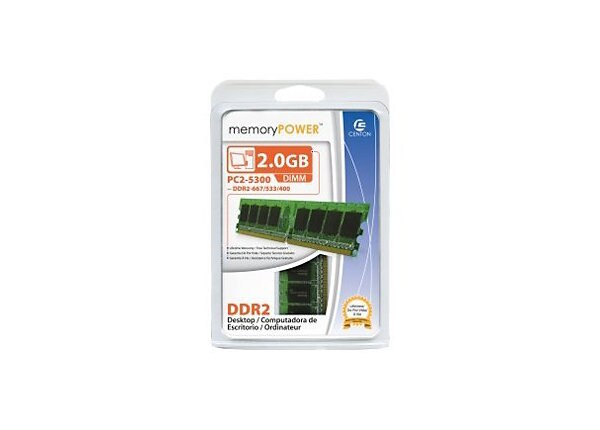 Centon memoryPOWER - DDR2 - 2 GB - DIMM 240-pin - unbuffered