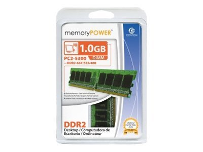 Centon memoryPOWER - DDR2 - 1 GB - DIMM 240-pin - unbuffered