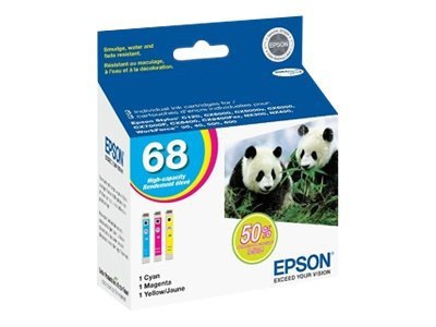 Epson 68 MultiPack - High Capacity - yellow, cyan, magenta - original - ink