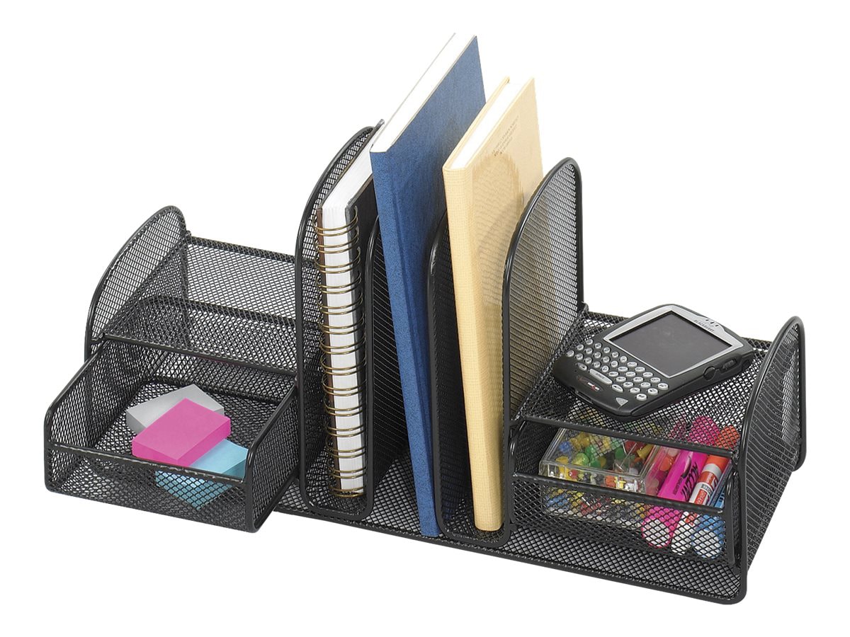 Safco Mesh Desk Organizer, Black