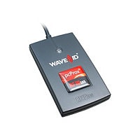 rf IDEAS WAVE ID Solo Keystroke HID Black Reader - RF proximity reader - RS-232