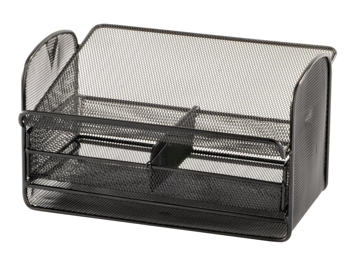 Safco Onyx desk organizer - powder-coated steel mesh - black