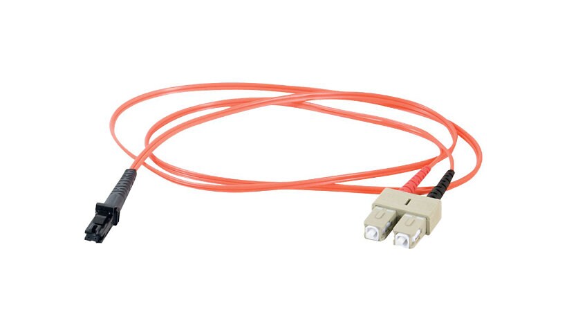 C2G 20m MTRJ-SC 62.5/125 OM1 Duplex Multimode PVC Fiber Optic Cable - Orang