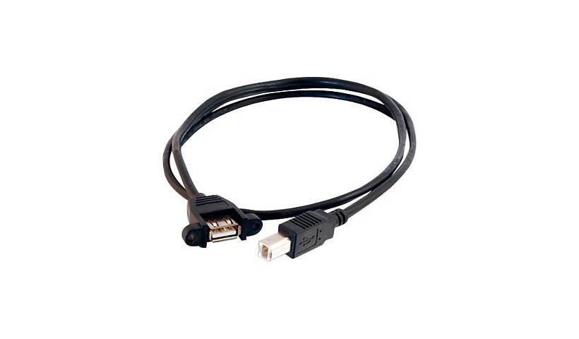 C2G Panel Mount Cable - USB cable - USB Type B to USB - 3 ft