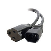 C2G 6ft 18 AWG Monitor Power Adapter Cord (IEC320C14 to NEMA 5-15R) - power cable - NEMA 5-15 to IEC 60320 C14 - 1.8 m