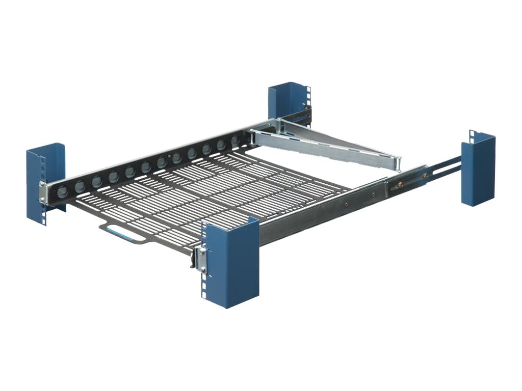 Rack Solutions 1U Dry Sliding Seismic Transport Shelf 24in Depth with Cable