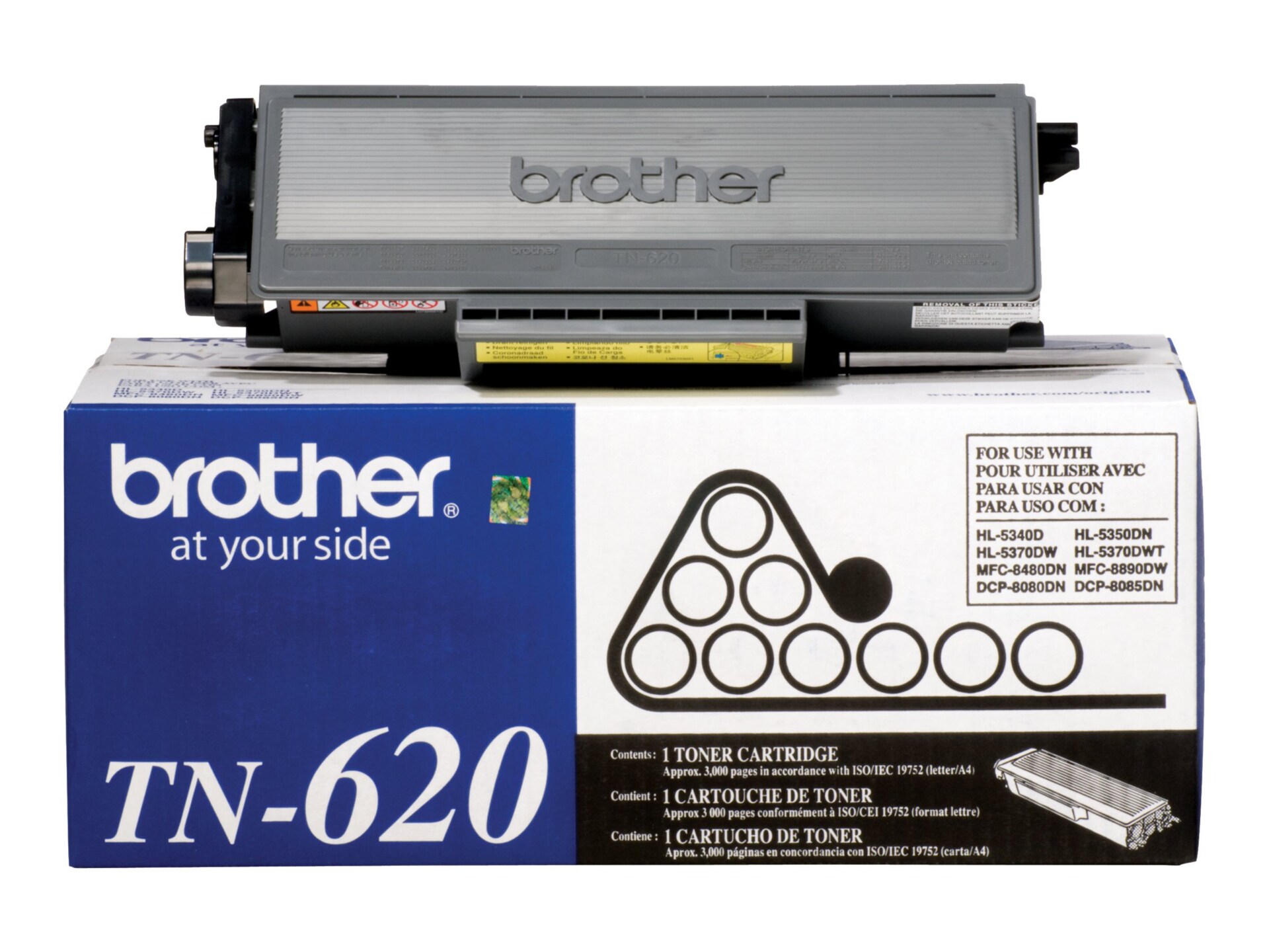 Brother TN620 - black - original - toner cartridge