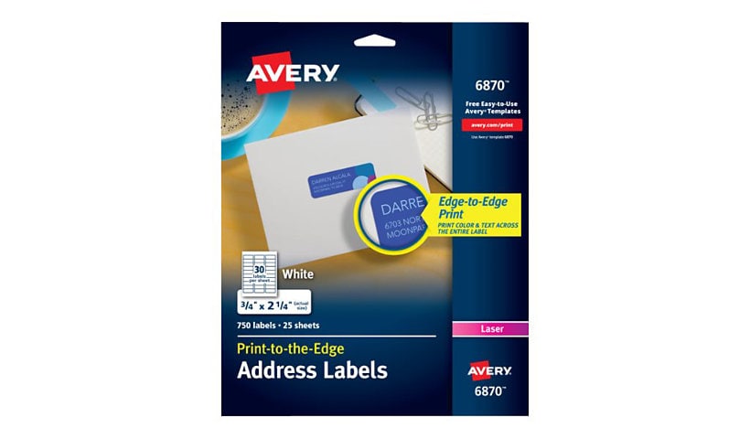 Avery Print-To-The-Edge - return address labels - 750 label(s) - 0.75 in x