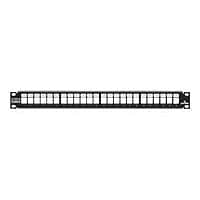 Leviton QuickPort Shielded Flat - patch panel with cable management - 1U -