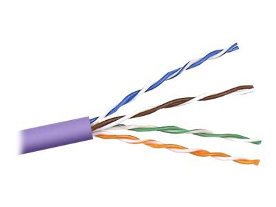 Belkin Cat5e/Cat5 1000ft Purple Stranded Bulk Cable, PVC, 4PR, 24 AWG, 1000'