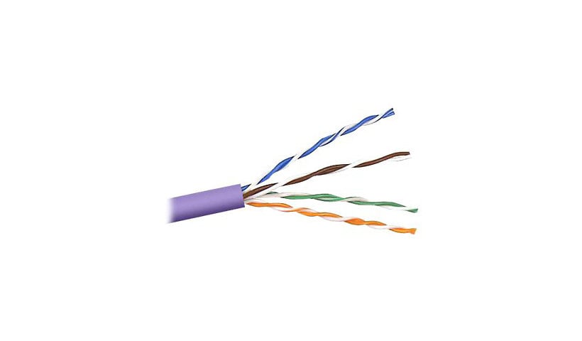 Belkin Cat5e/Cat5 1000ft Purple Stranded Bulk Cable, PVC, 4PR, 24 AWG, 1000'