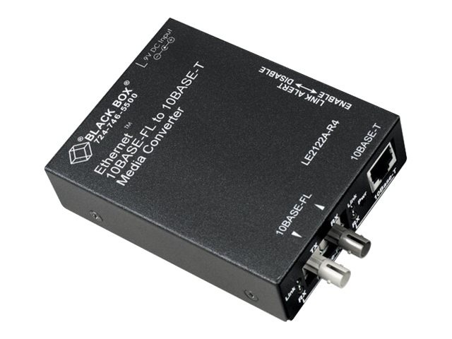 Black Box AutoCross Ethernet - fiber media converter - 10Mb LAN, 100Mb LAN