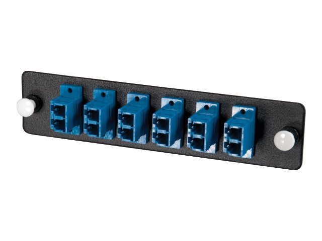 C2G Q-Series Fiber Distribution System 12-STRAND, LC DUPLEX, PB INSERT, MM/SM, BLUE LC - patch panel adapter