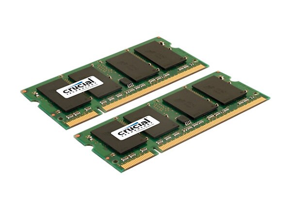 Crucial - DDR2 - 4 GB: 2 x 2 GB - SO-DIMM 200-pin - unbuffered