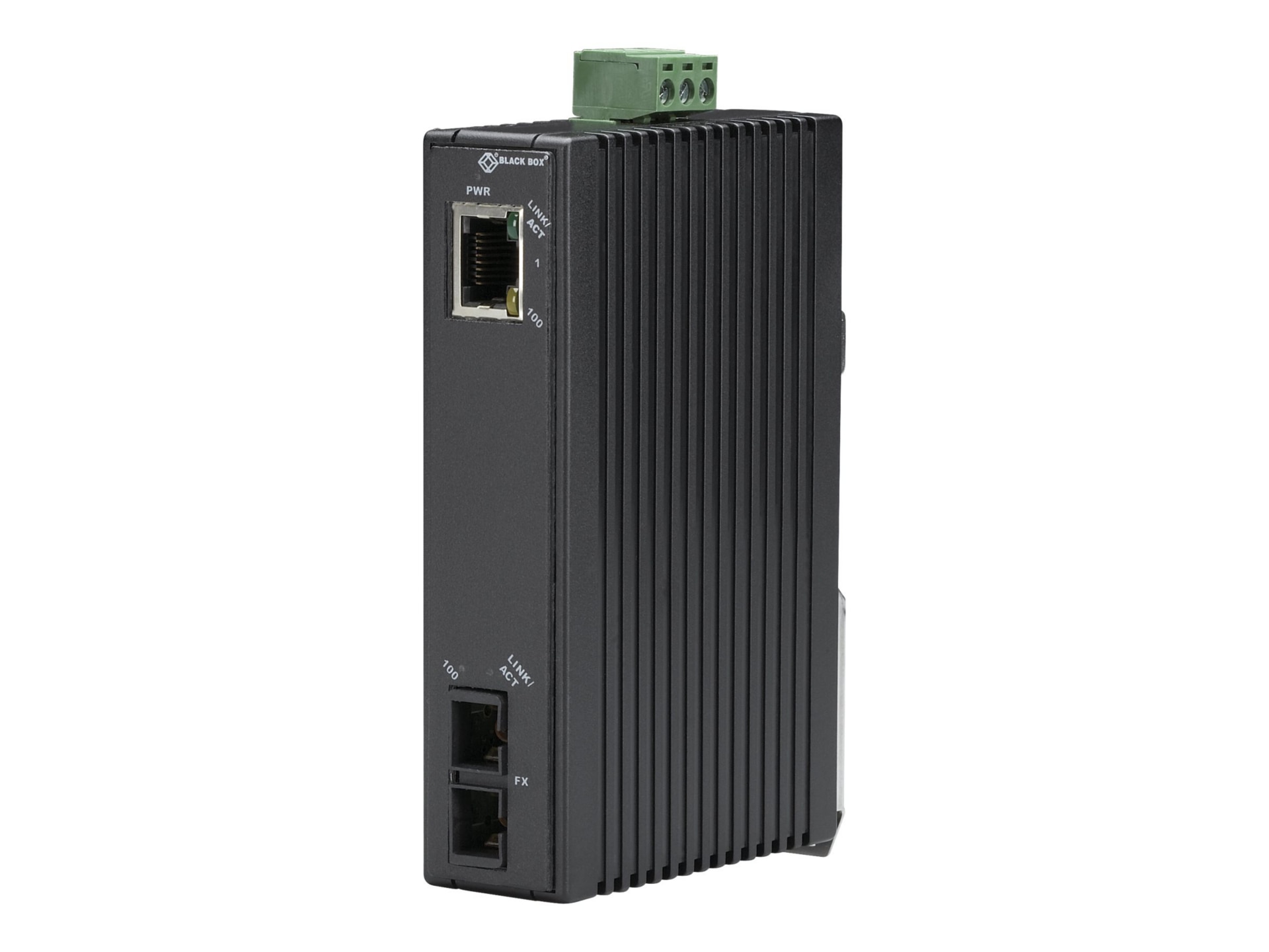 Black Box Hardened Mini Industrial - fiber media converter - 10Mb LAN