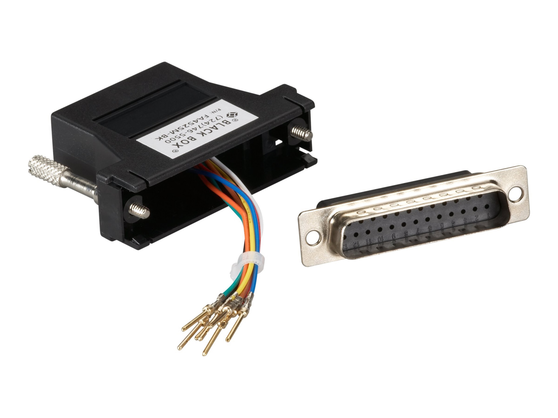 Black Box Colored Modular Adapter serial RS-232 cable - black