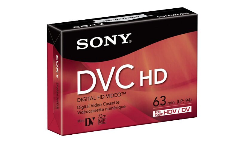 Sony DVM-63HDR High Definition - Mini-cassette vidéo - 1 x 63 min