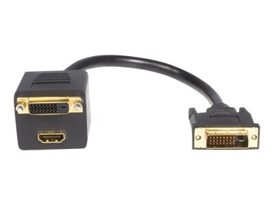 StarTech.com 1 ft DVI-D to DVI-D and HDMI Splitter Cable - M/F