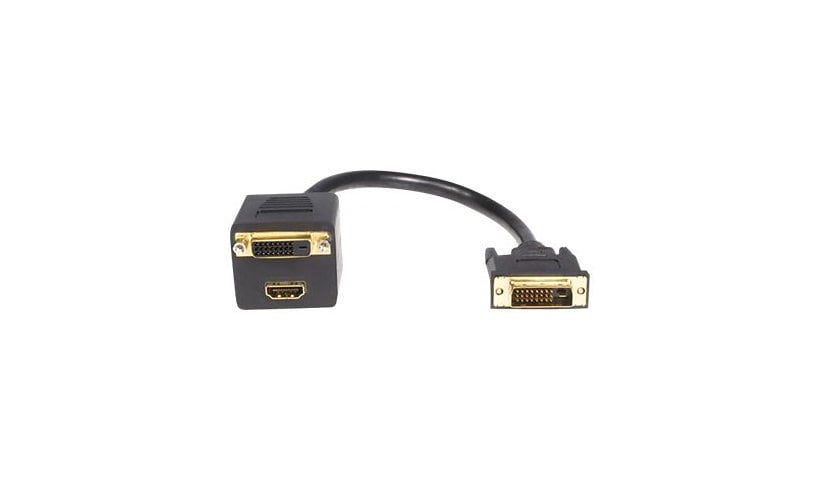 StarTech.com 1 ft DVI-D to DVI-D and HDMI Splitter Cable - M/F