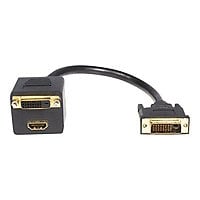 StarTech.com 1 ft DVI-D to DVI-D & HDMI Splitter Cable - M/F - Dual Link -