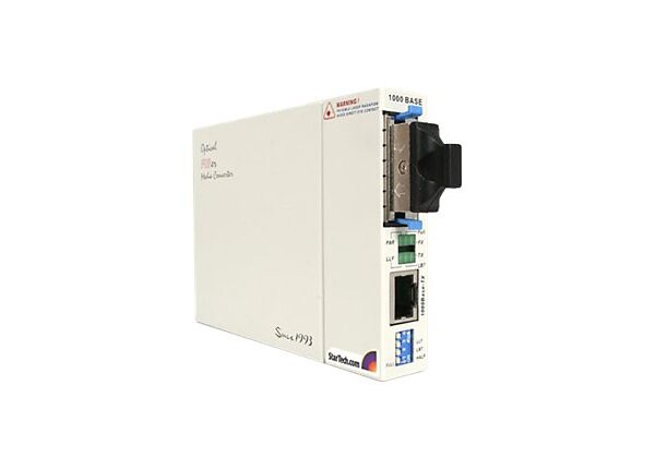 StarTech.com 1000 Mbps Gigabit Ethernet Single Mode Fiber Media Converter SC 40 km - media converter