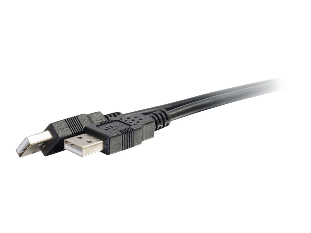 C2G 6.6ft USB Cable - USB A to USB A Cable - USB 2.0 - Black - M/M - USB cable - USB to USB - 2 m