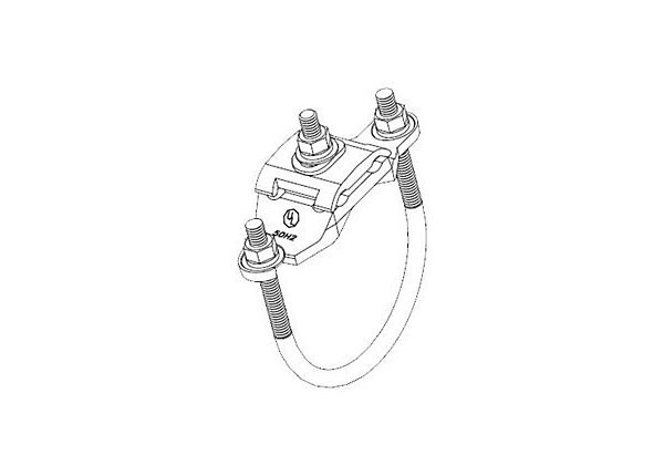 CPI Pipe Clamp with Ground Connector - rack grounding kit