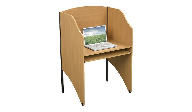 Deluxe Add-A-Carrel (Teak) 48"H X 32.13"W X 24.5"D