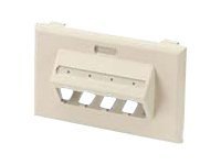 Panduit Pan-Way Snap-on Single Gang Horizontal Sloped Communication Facepla