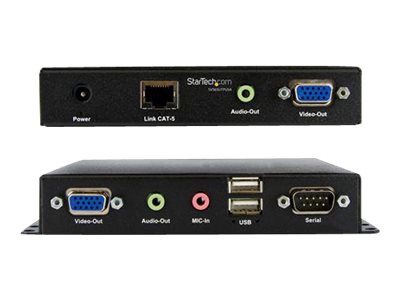 StarTech.com USB VGA KVM Console Extender Serial Audio Over Cat5 UTP 1000ft